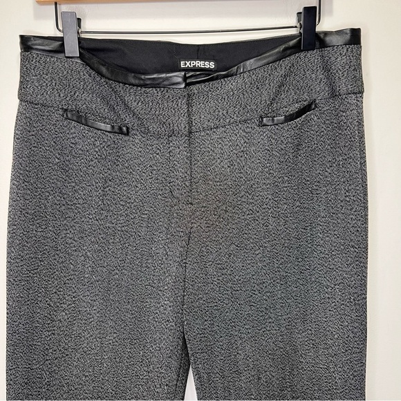 Express Grey Black Flare Leg Trouser Pants Size 8 - Picture 7 of 16